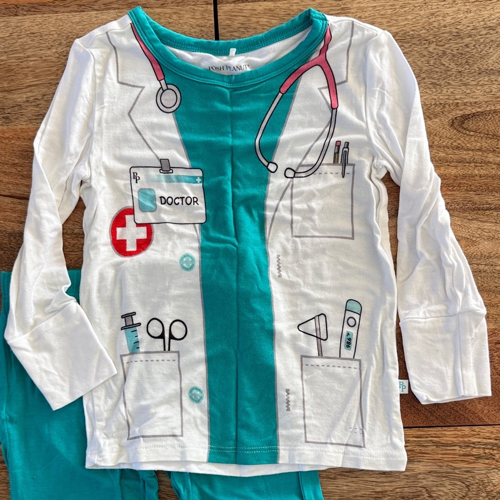 Posh Peanut Doctor Pajamas Set Size 2T Limited Print